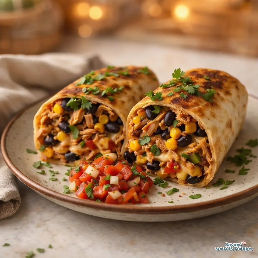 high protein chicken burrito recipe final presentation