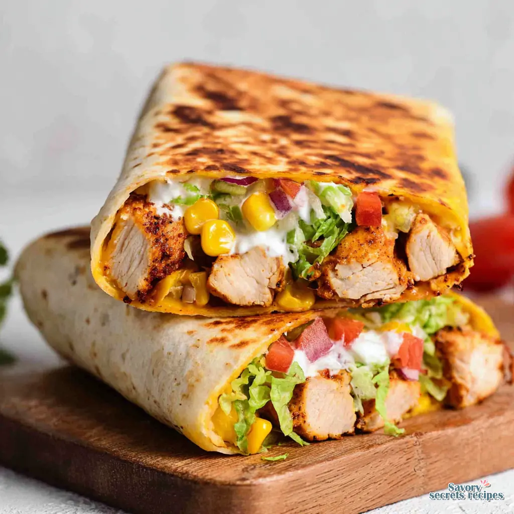 high protein chicken crunchwrap supreme close up