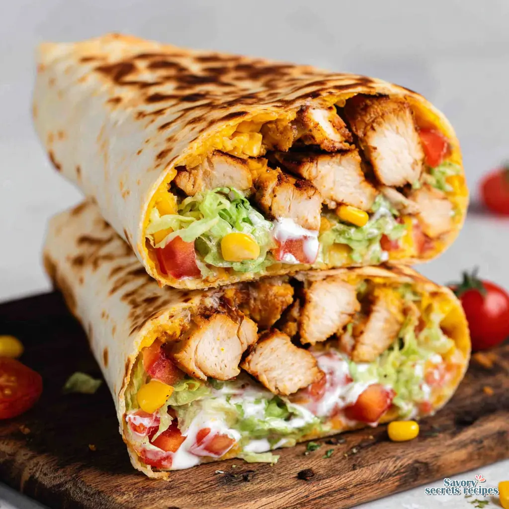 high protein chicken crunchwrap supreme final presentation