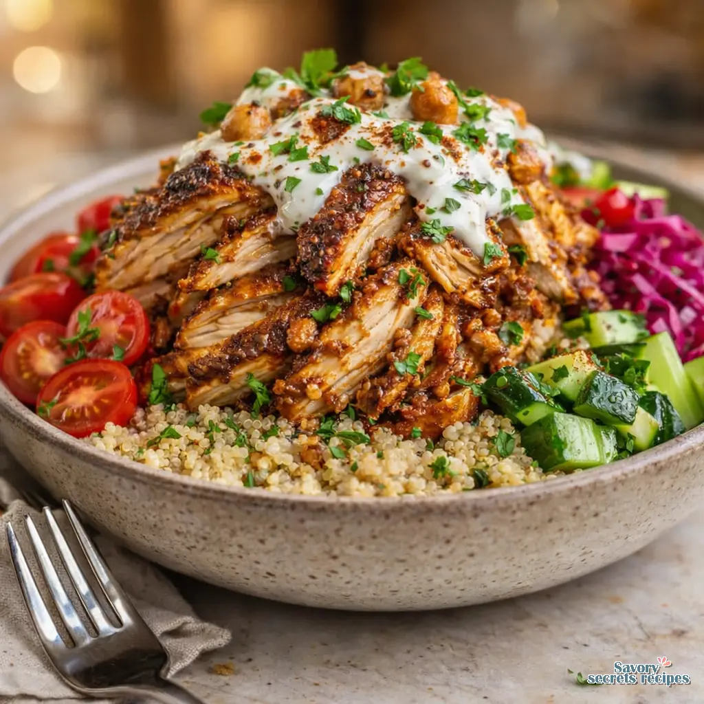 High Protein Chicken Shawarma Meal Prep final presentation