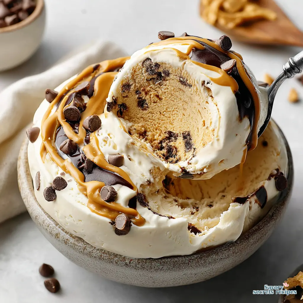 high protein cottage cheese ice cream with protein powder close up