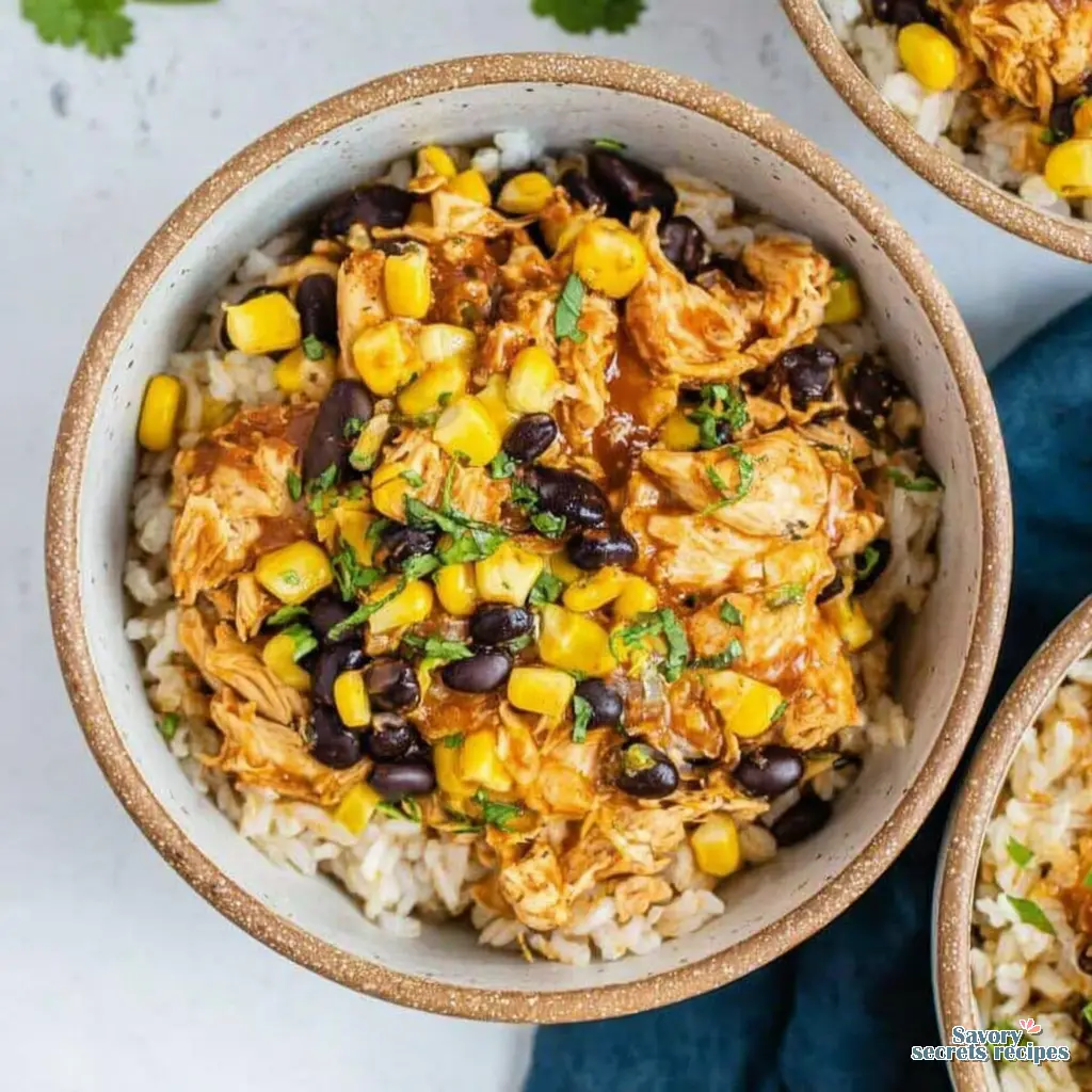 high protein southwest chicken burrito bowls - variation 4