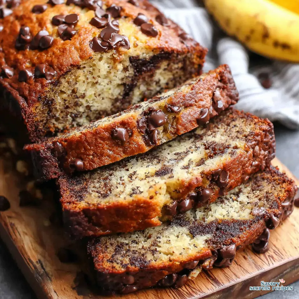 homemade banana bread recipe close up