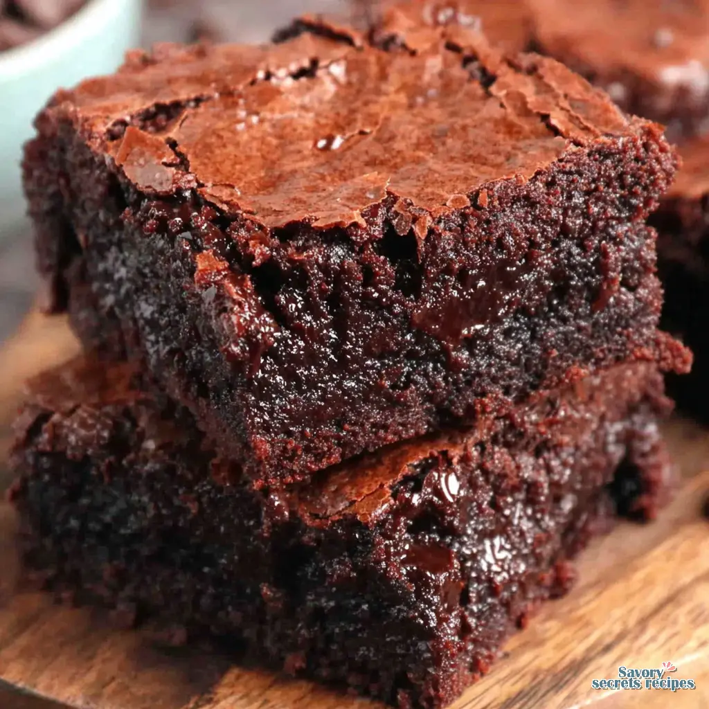 homemade brownie recipe close up