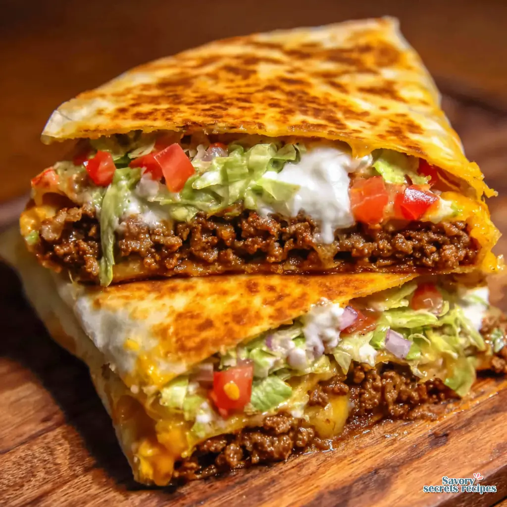 homemade crunchwrap supreme recipe close up