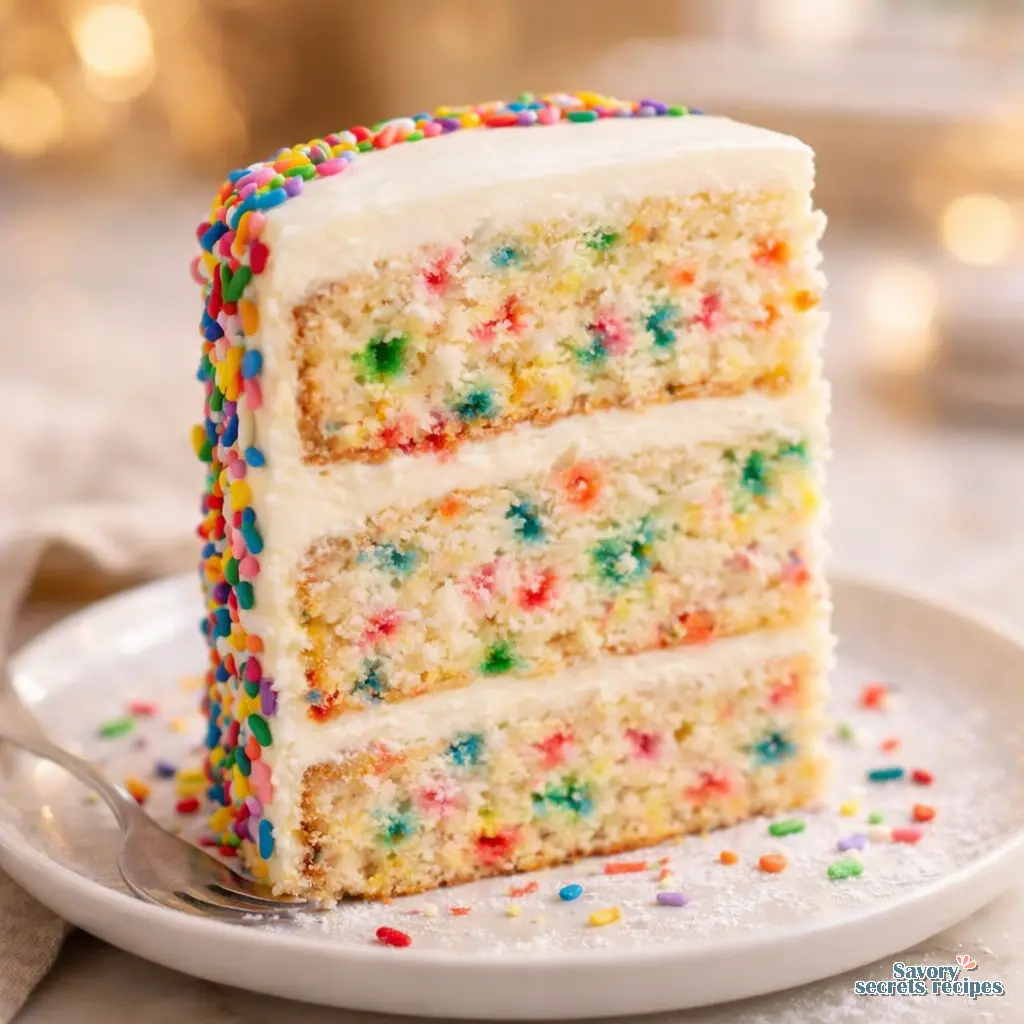 homemade funfetti cake from scratch final presentation