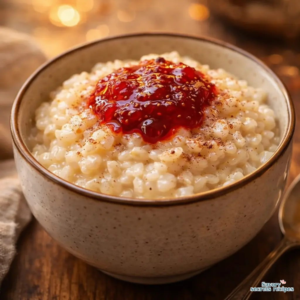 homemade rice pudding final presentation