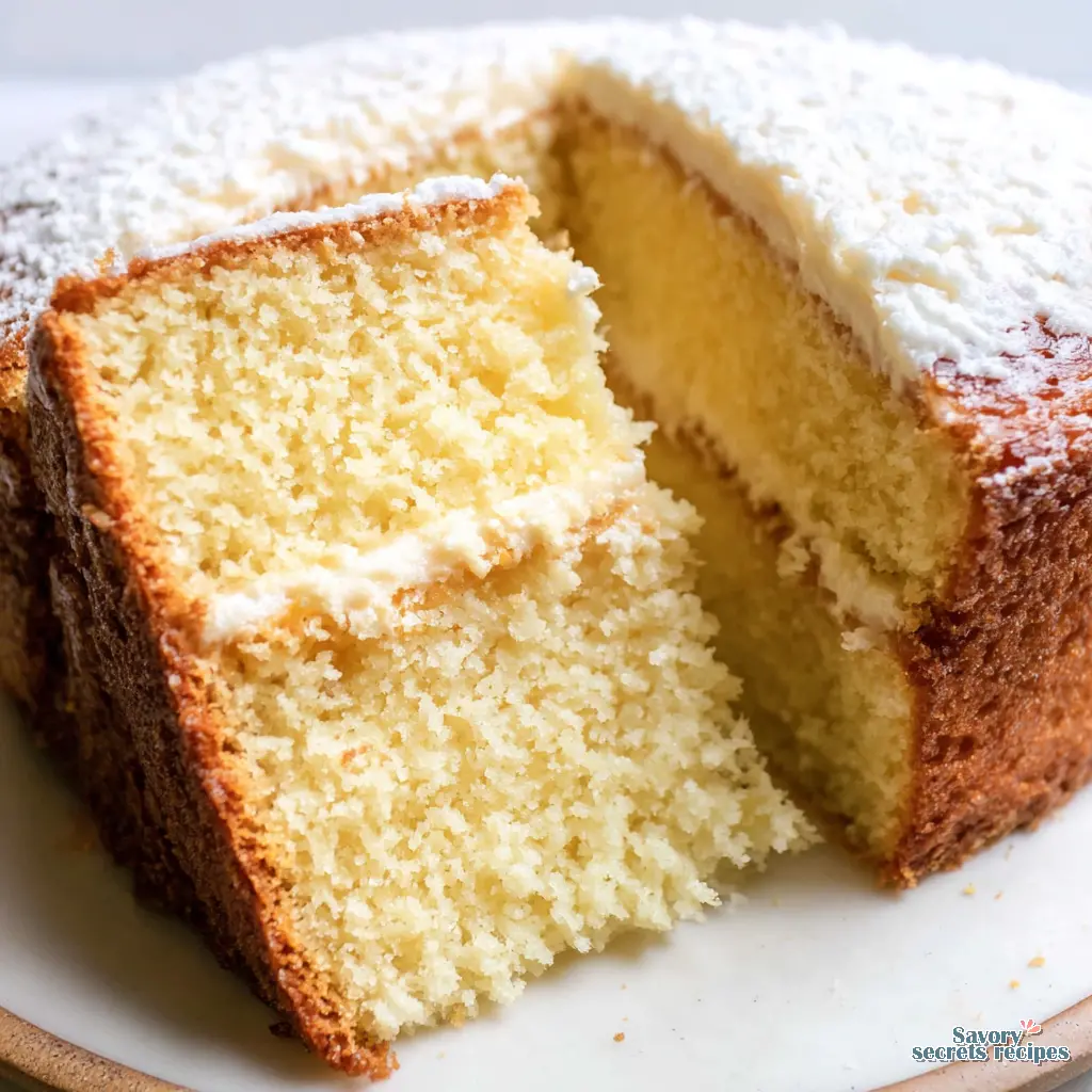 homemade vanilla cake recipe close up