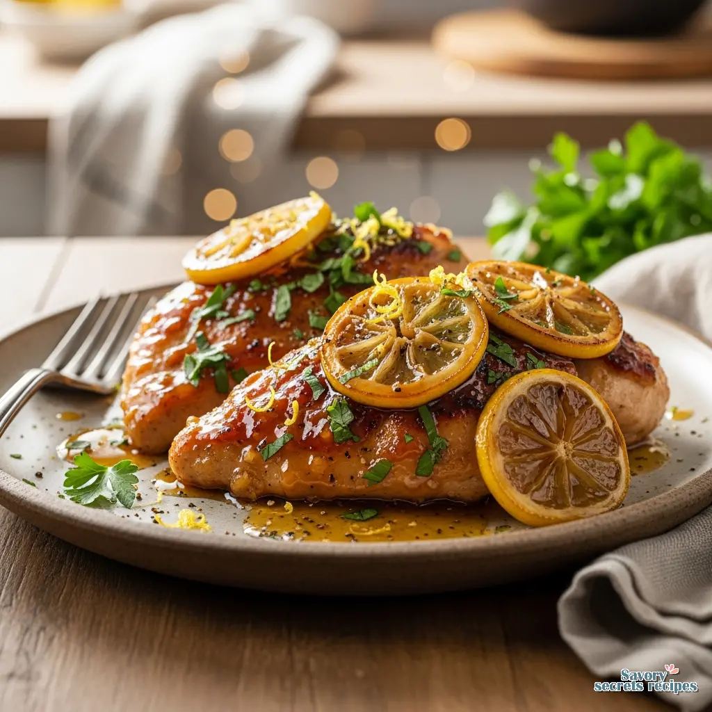 honey lemon garlic chicken recipe final presentation