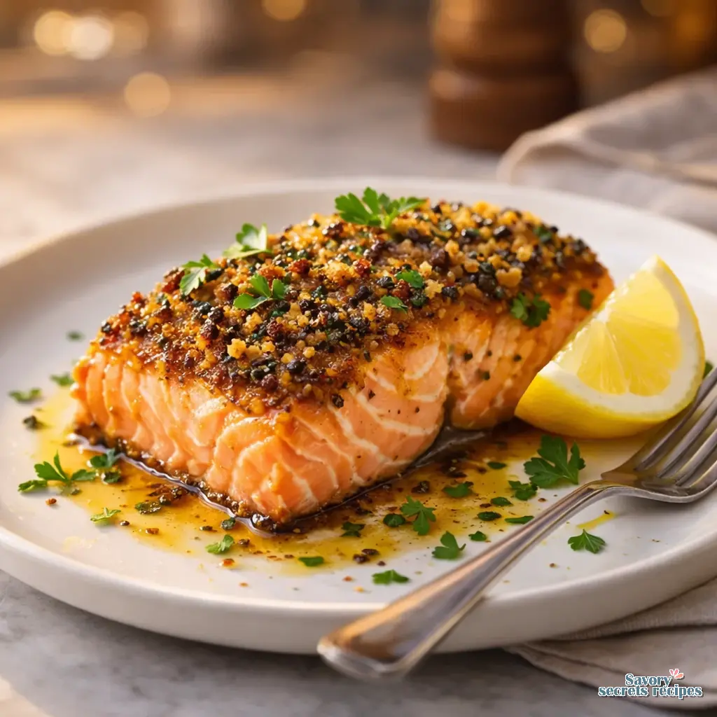 honey mustard crusted salmon final presentation