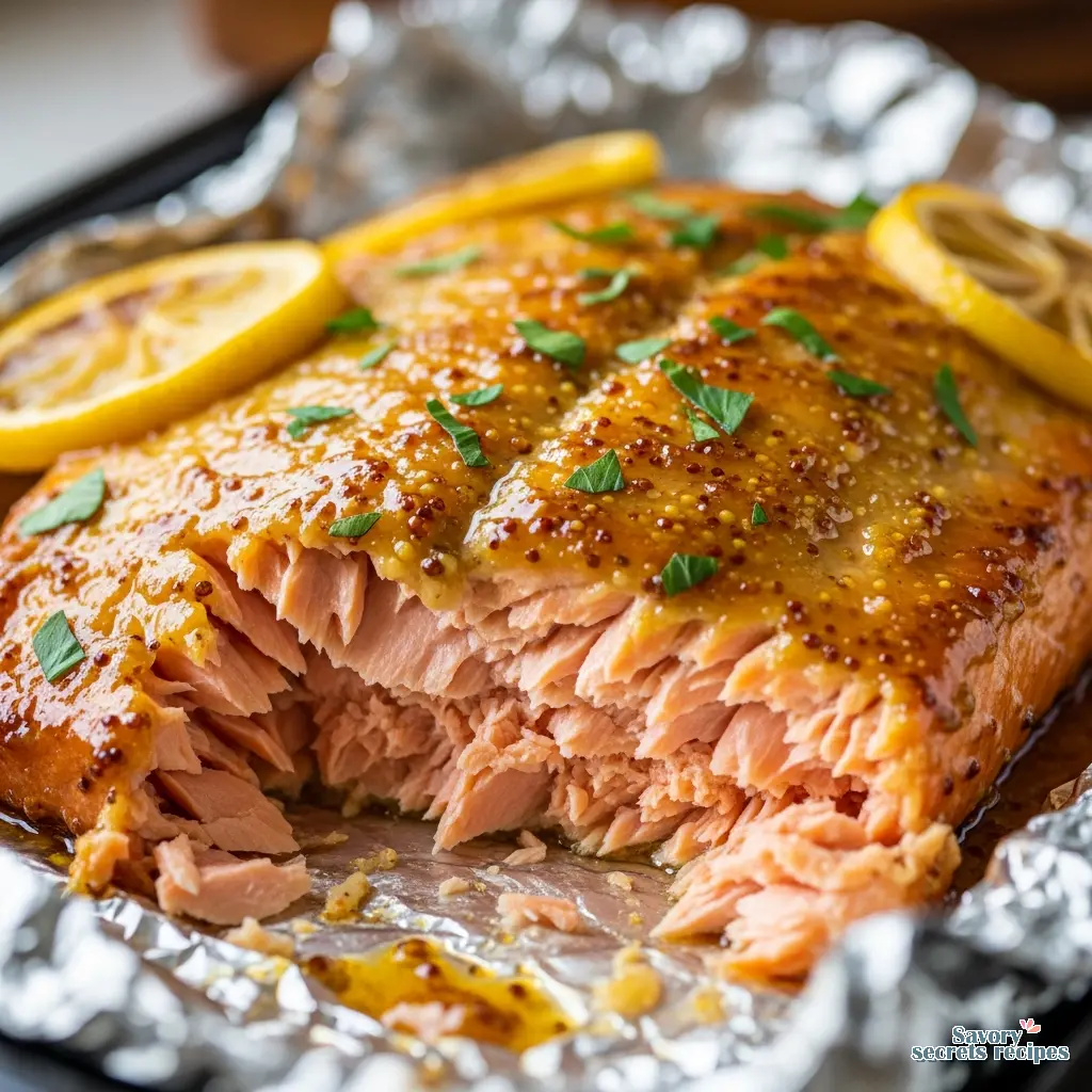 Love Easy Tested Honey Mustard Baked Salmon In Foil