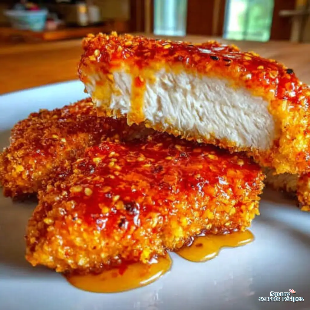 hot honey chicken air fryer close up