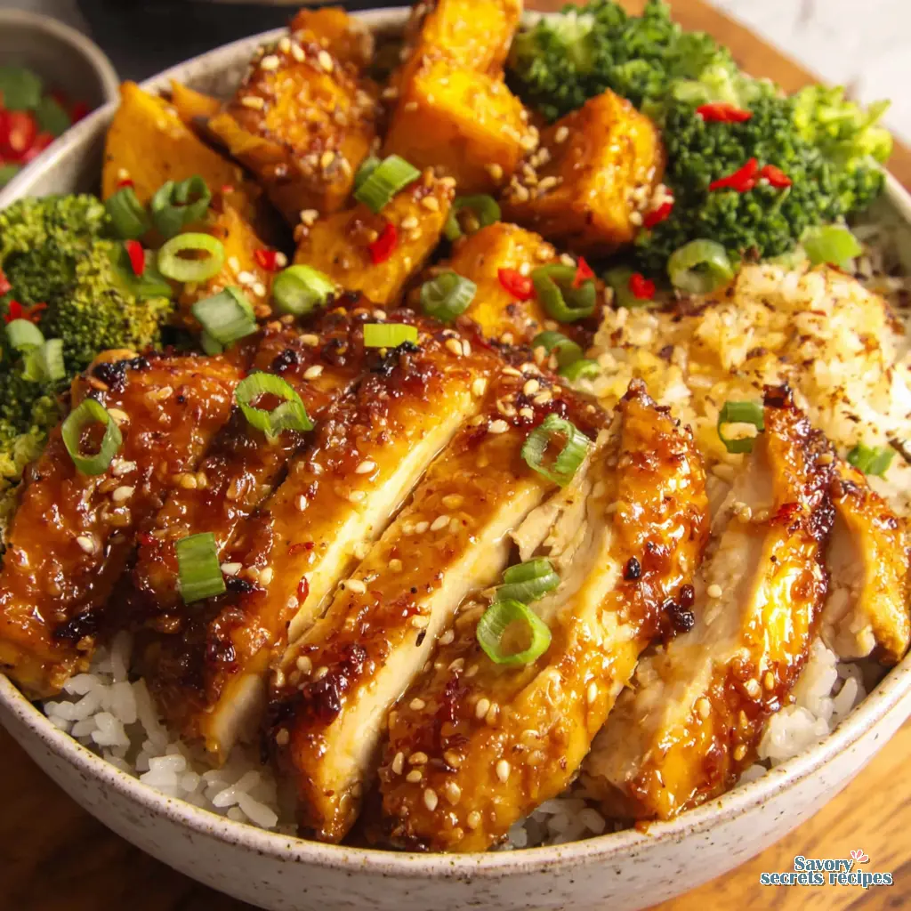 Simple healthy hot honey chicken bowl meal prep: The Best