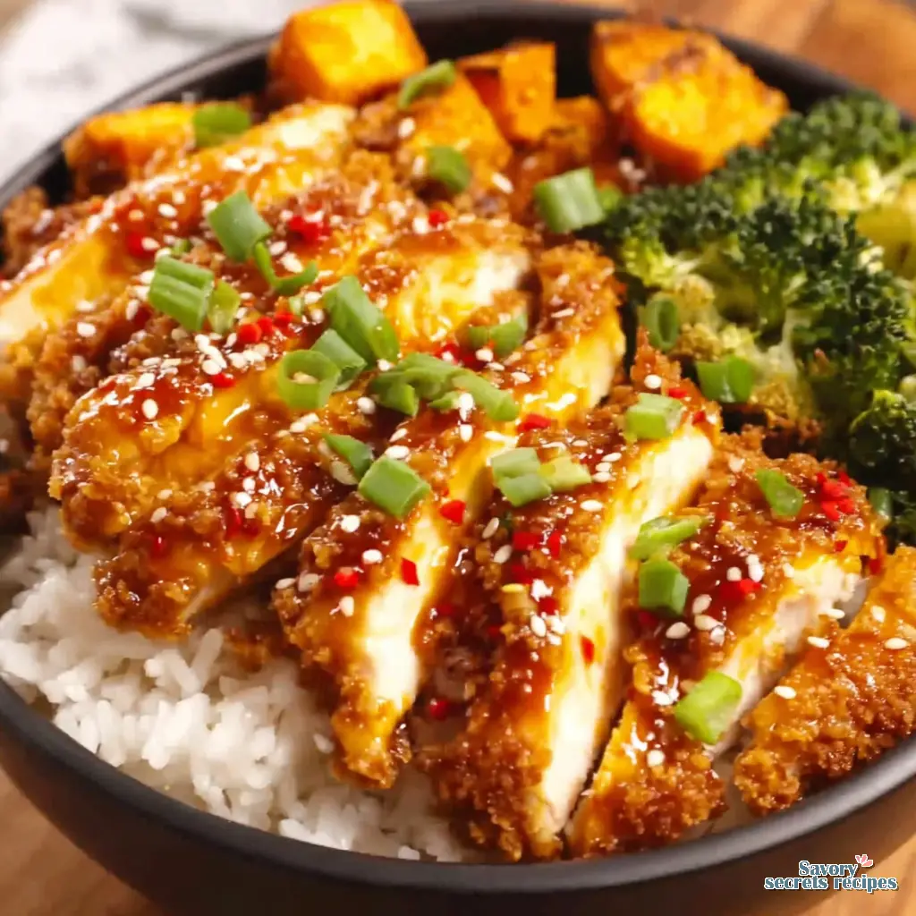 hot honey chicken and rice bowls final presentation