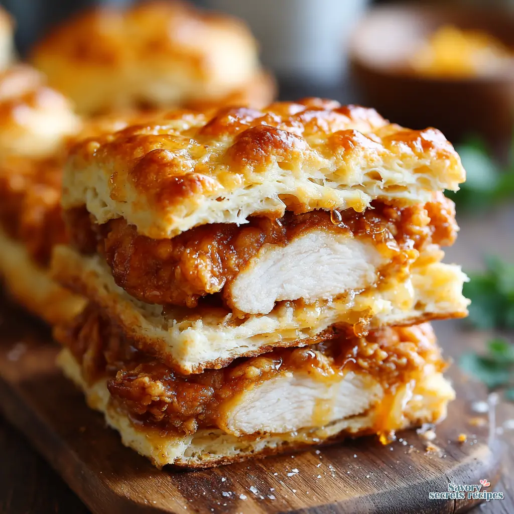 hot honey chicken biscuit - variation 4