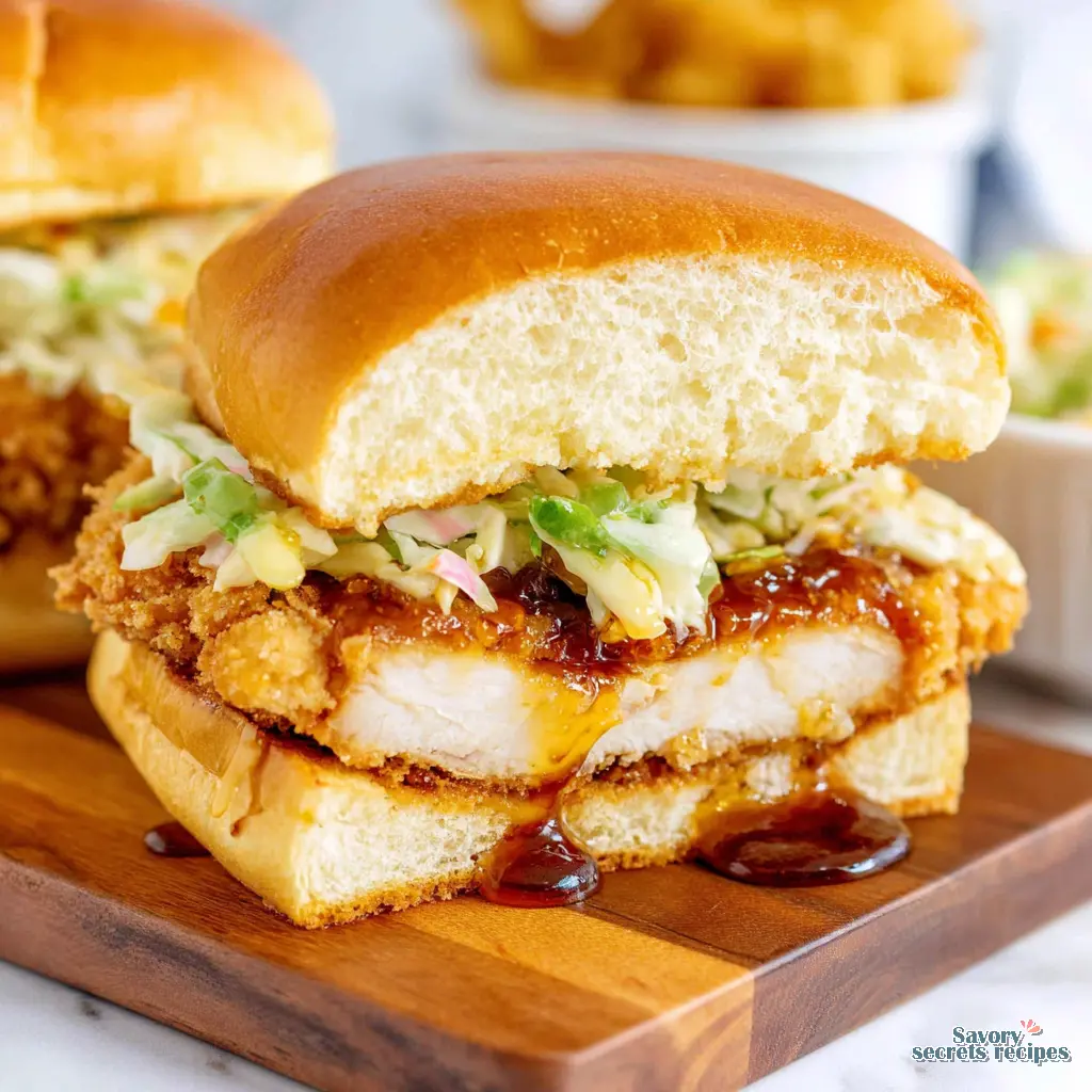 hot honey chicken sandwich - variation 4