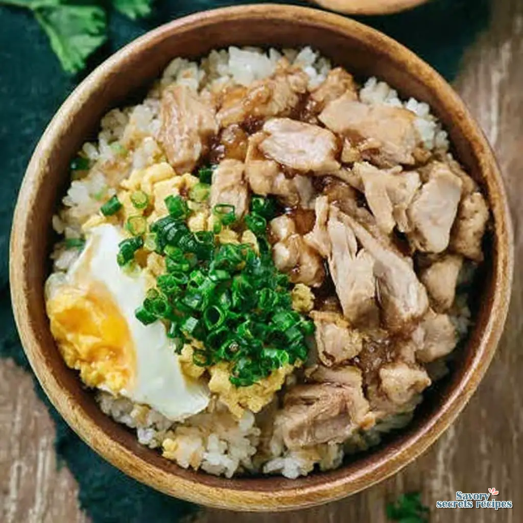 japanese chicken rice bowl - variation 4