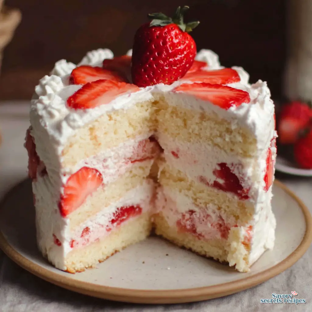 Japanese Strawberry Shortcake Cake - variation 4