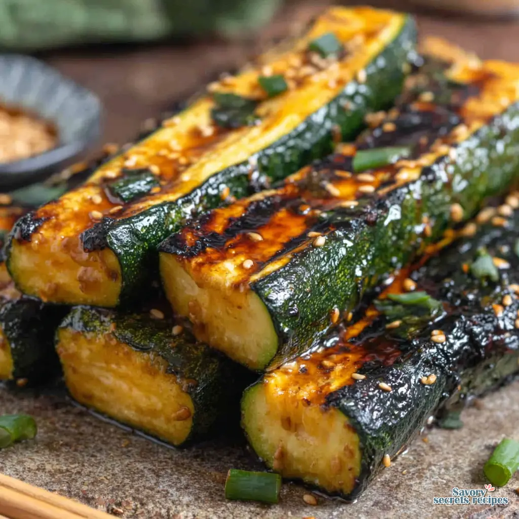 Japanese Style Grilled Zucchini final presentation