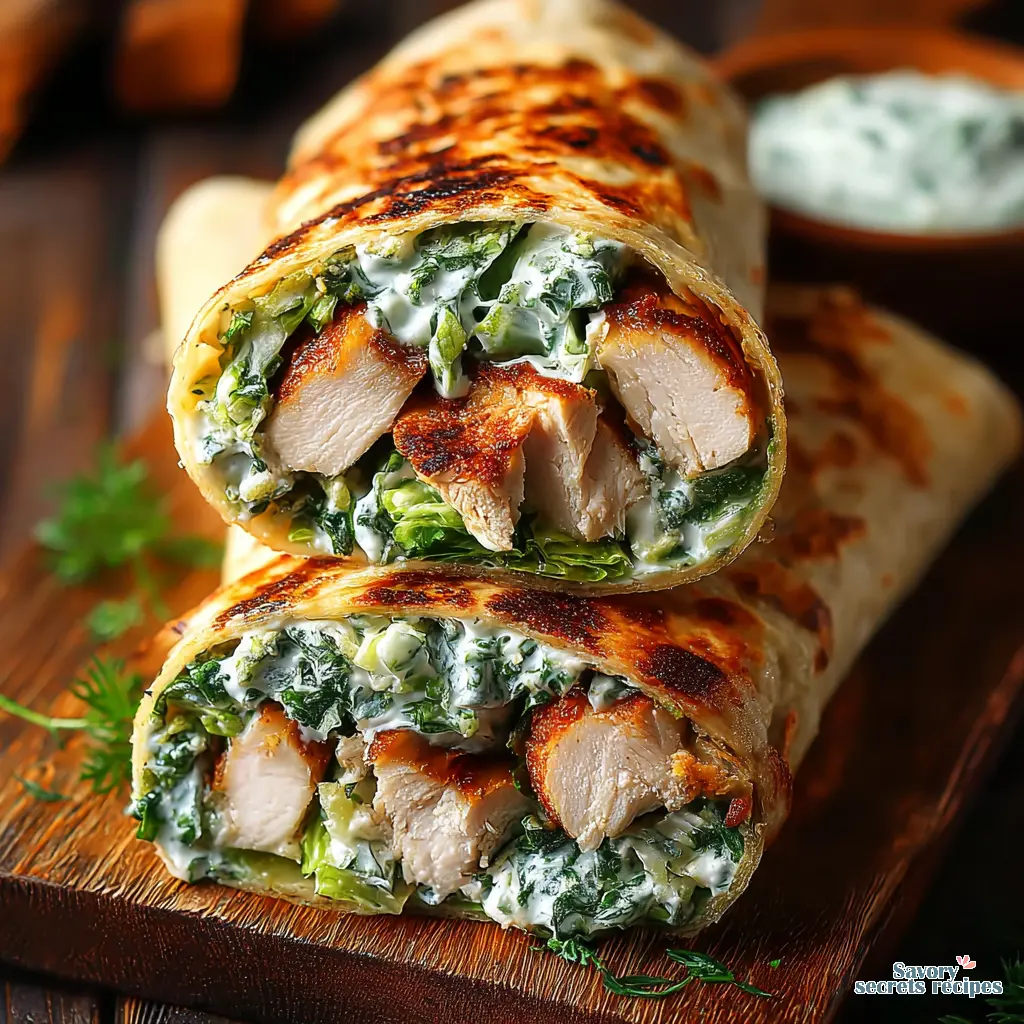 keto chicken caesar wrap - variation 4