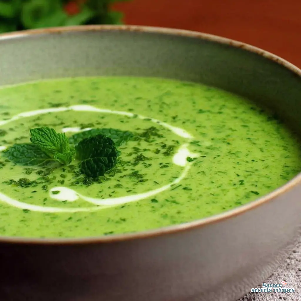 keto pea and mint soup final presentation