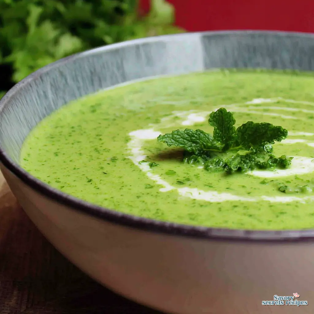 keto pea and mint soup - variation 4