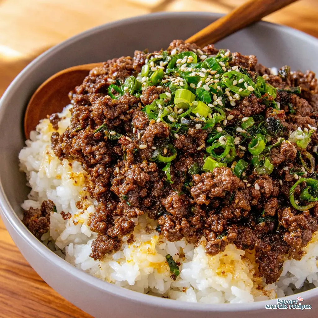 Best simple easy korean ground beef rice bowl