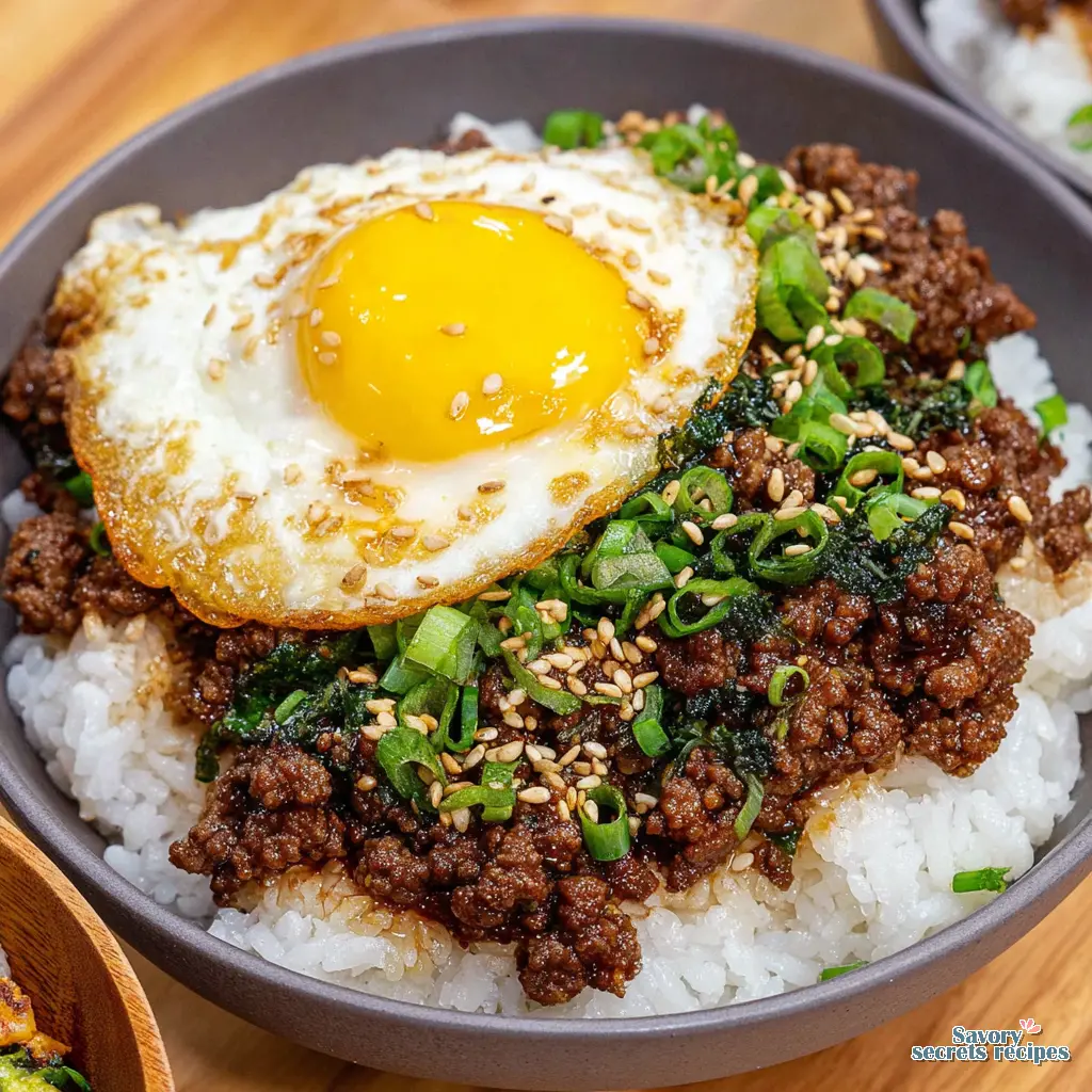 korean ground beef rice bowl recipe final presentation