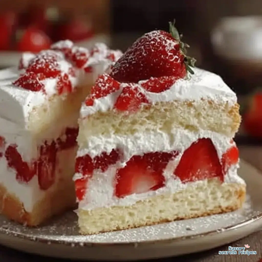 Korean Strawberry Shortcake Cake final presentation