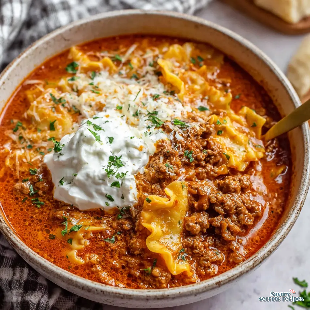 lazy lasagna soup crock pot - variation 4