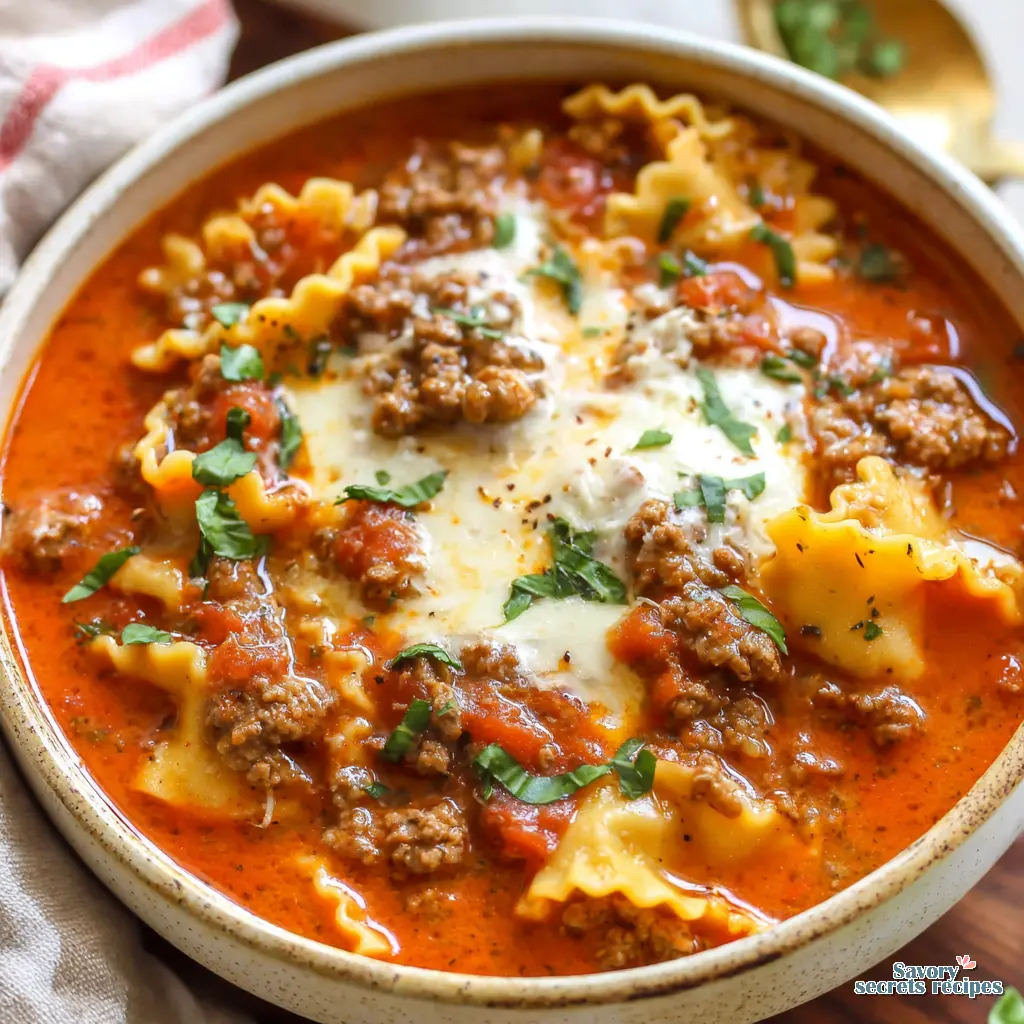 lazy lasagna soup for 2 final presentation