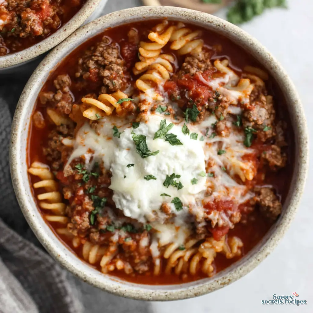lazy lasagna soup gluten free - variation 4