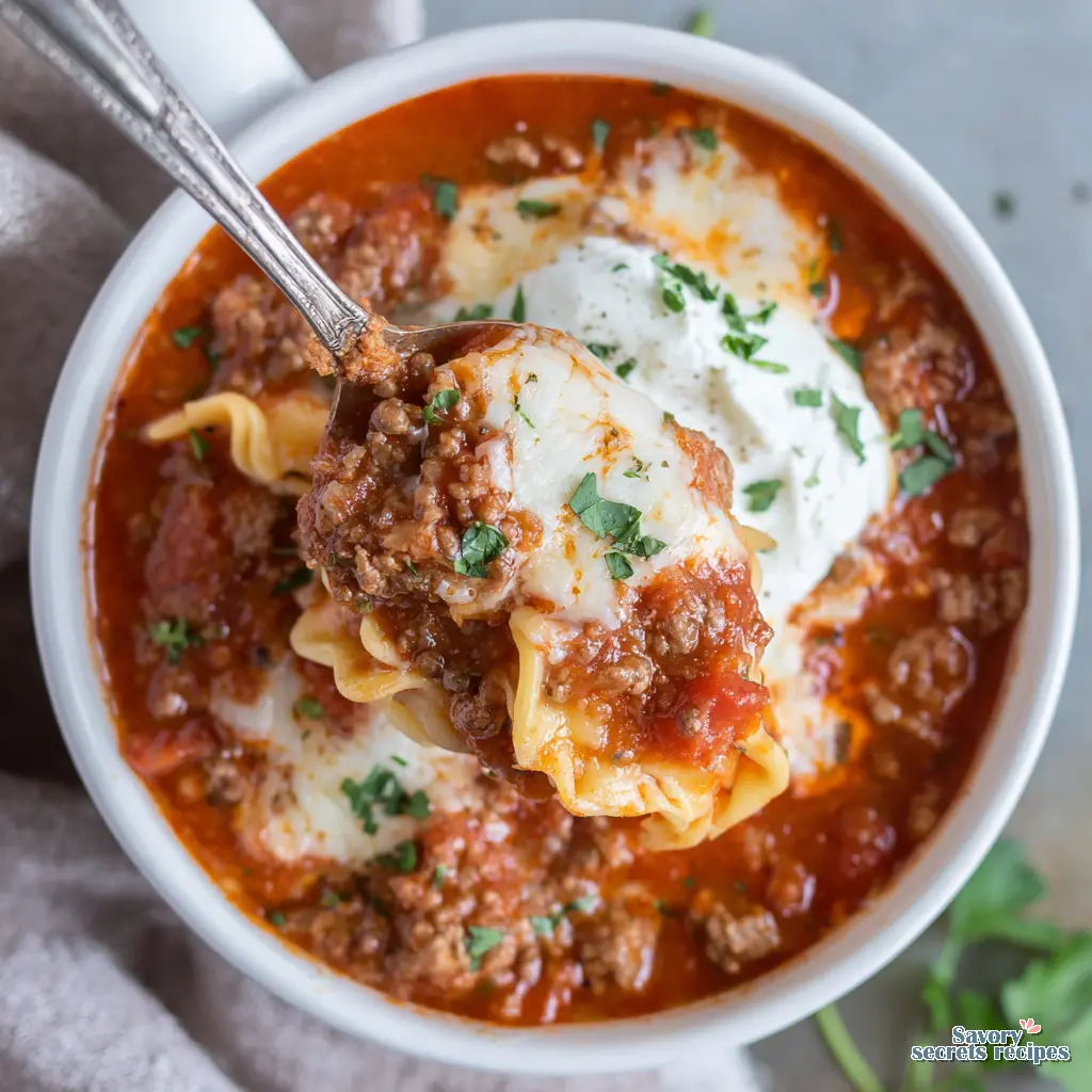 lazy lasagna soup keto - variation 4