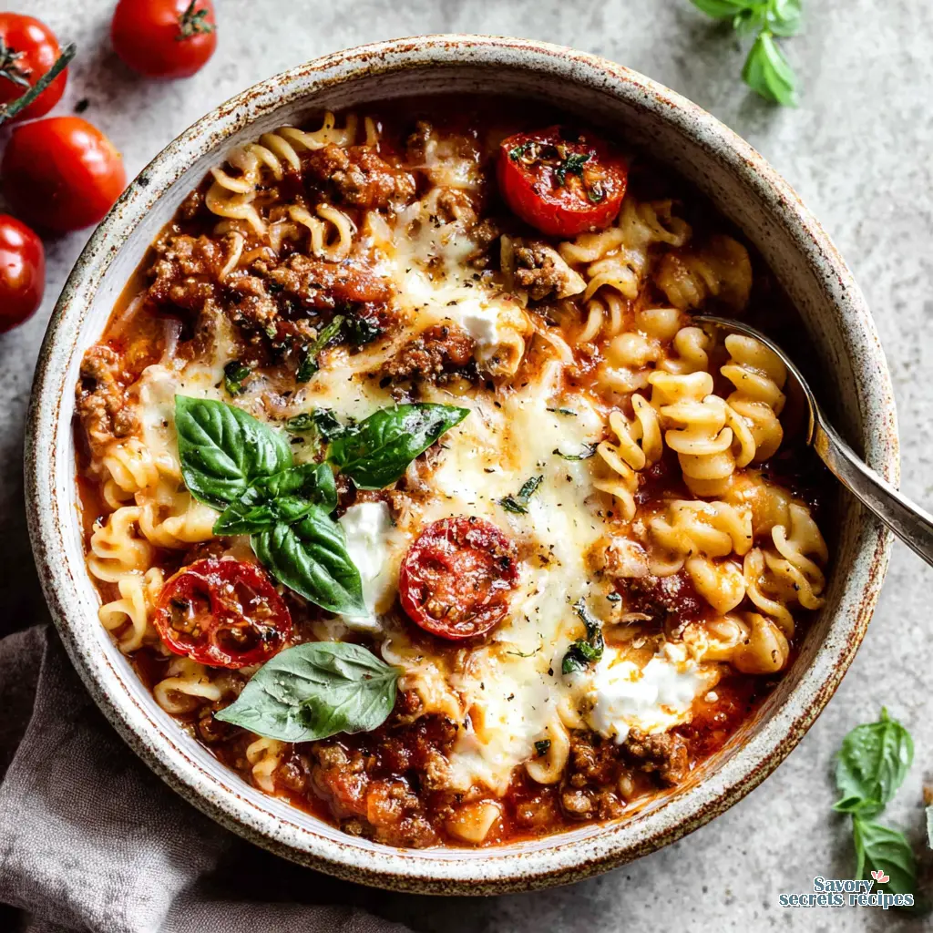 lazy lasagna soup with cottage cheese - variation 4