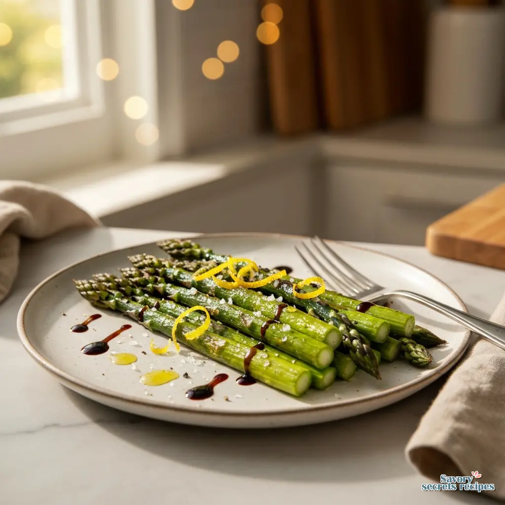 lemon balsamic roasted asparagus final presentation