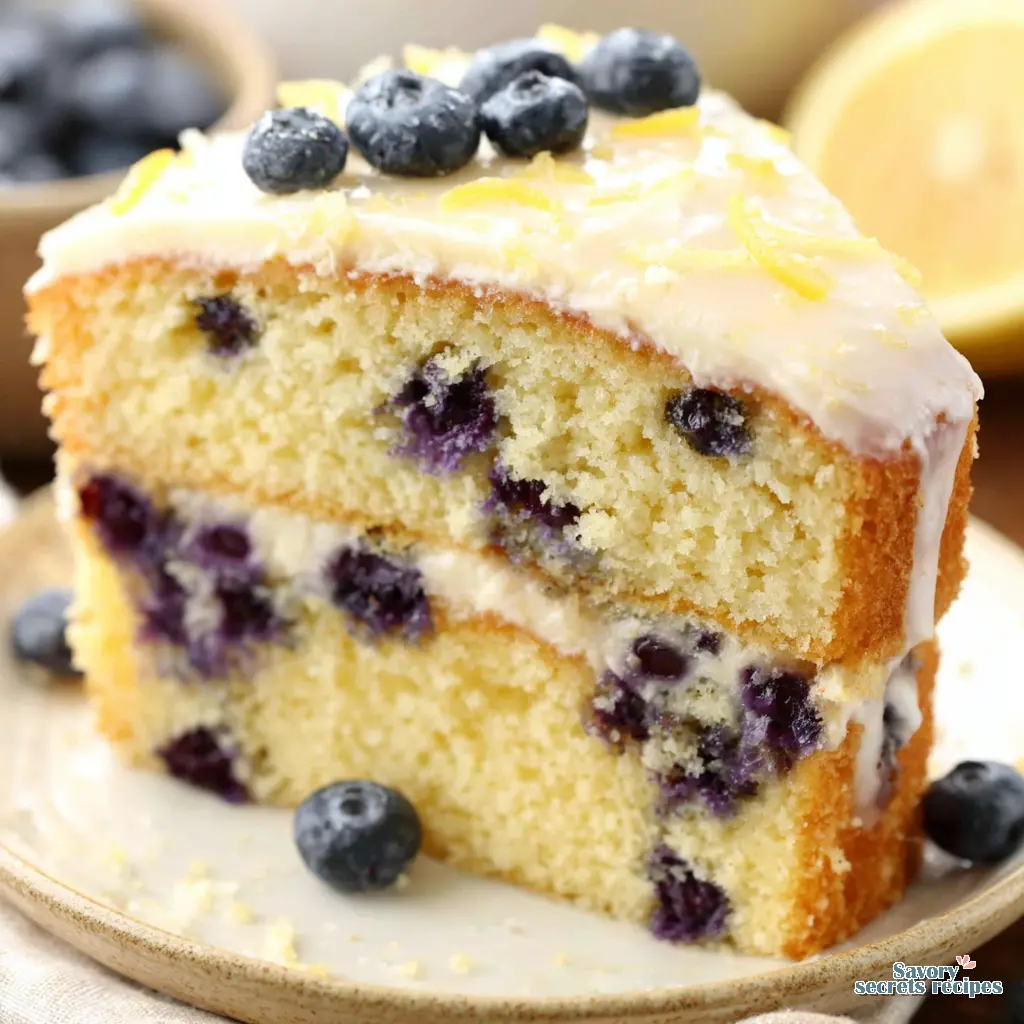 Lemon Blueberry Cake from Box Mix Hack - variation 4