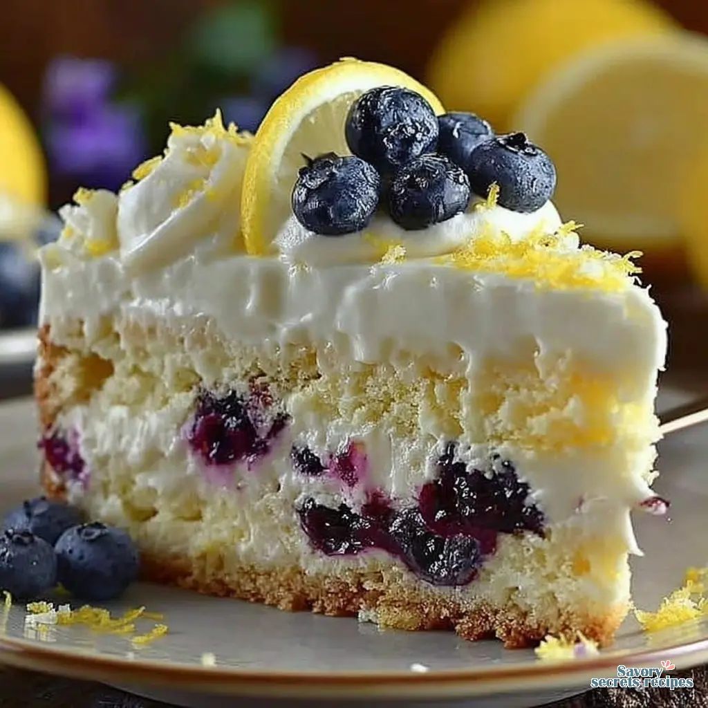 Lemon Blueberry Cheesecake Cake - variation 4