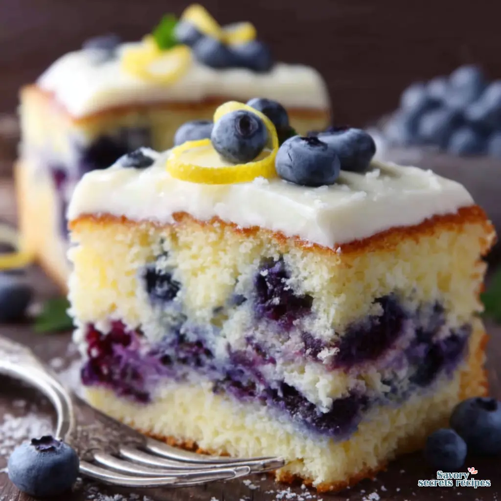 New Lemon Blueberry Poke Cake with Jello Results
