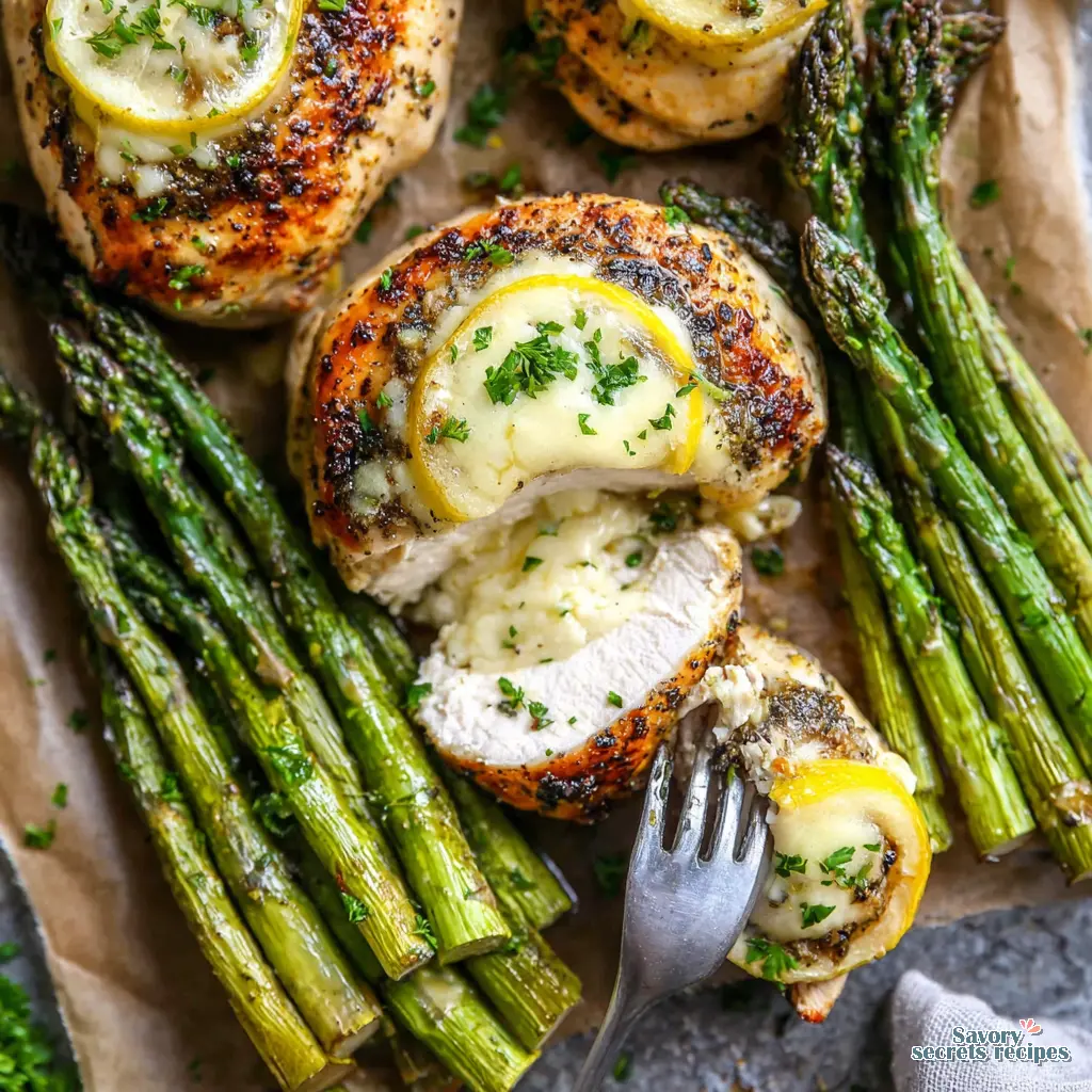 lemon chicken asparagus foil packs final presentation