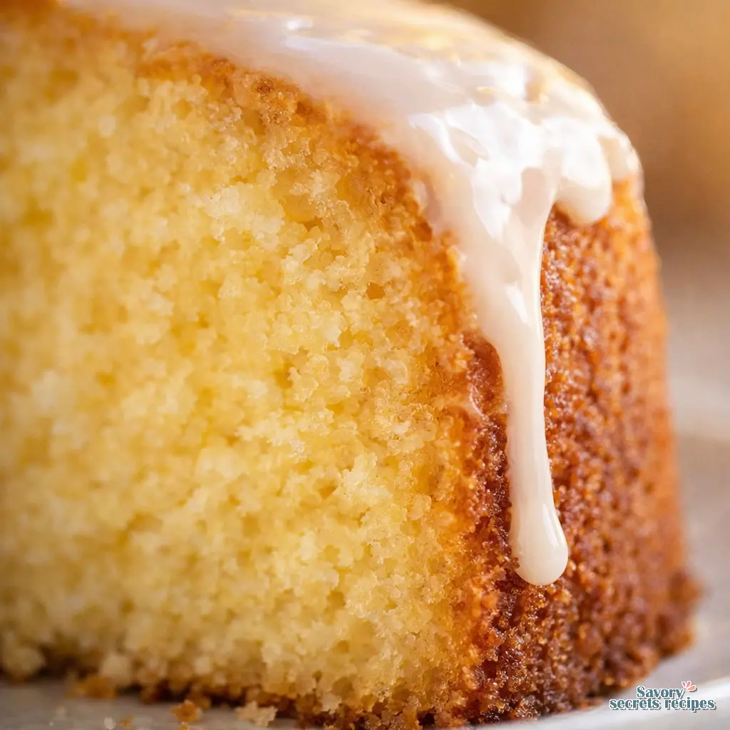 lemon cream cheese pound cake recipe close up