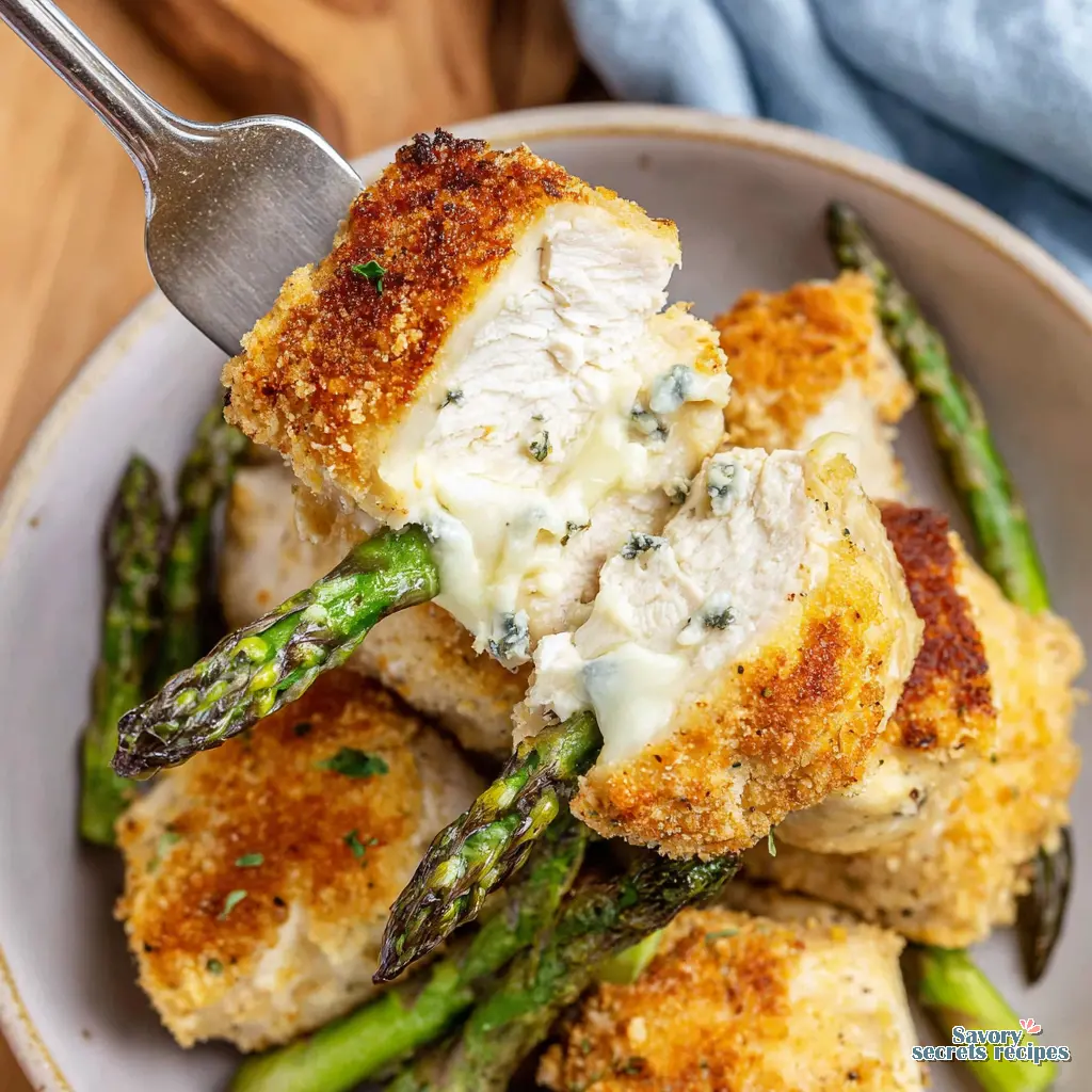 lemon garlic butter chicken bites with asparagus final presentation