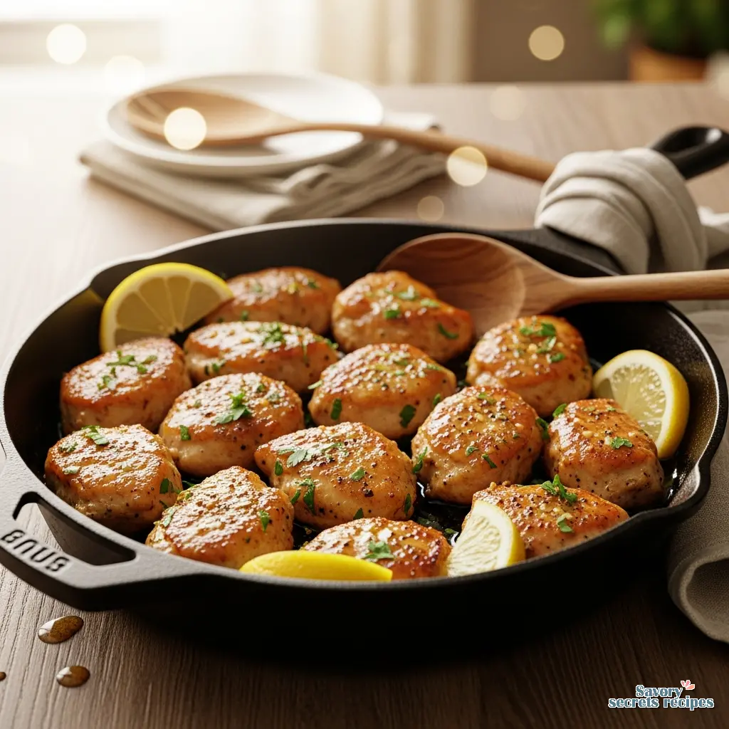 lemon garlic chicken bites recipe final presentation