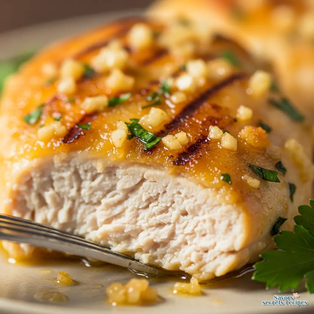 lemon garlic chicken breast recipe close up