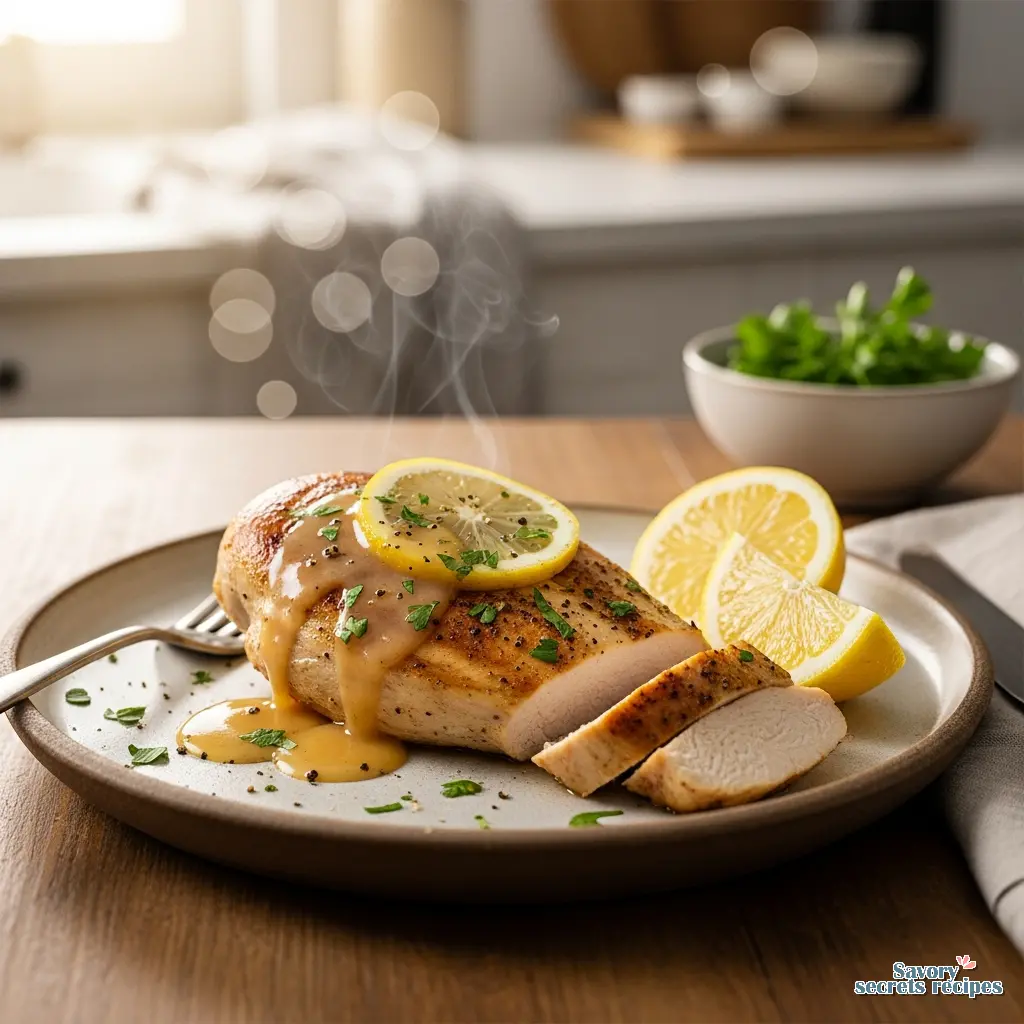 lemon garlic chicken breast recipe final presentation