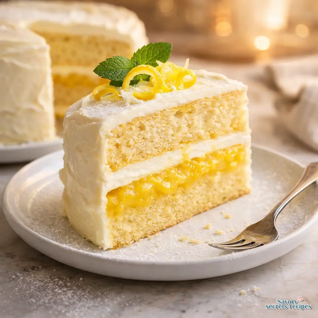 lemon layer cake final presentation