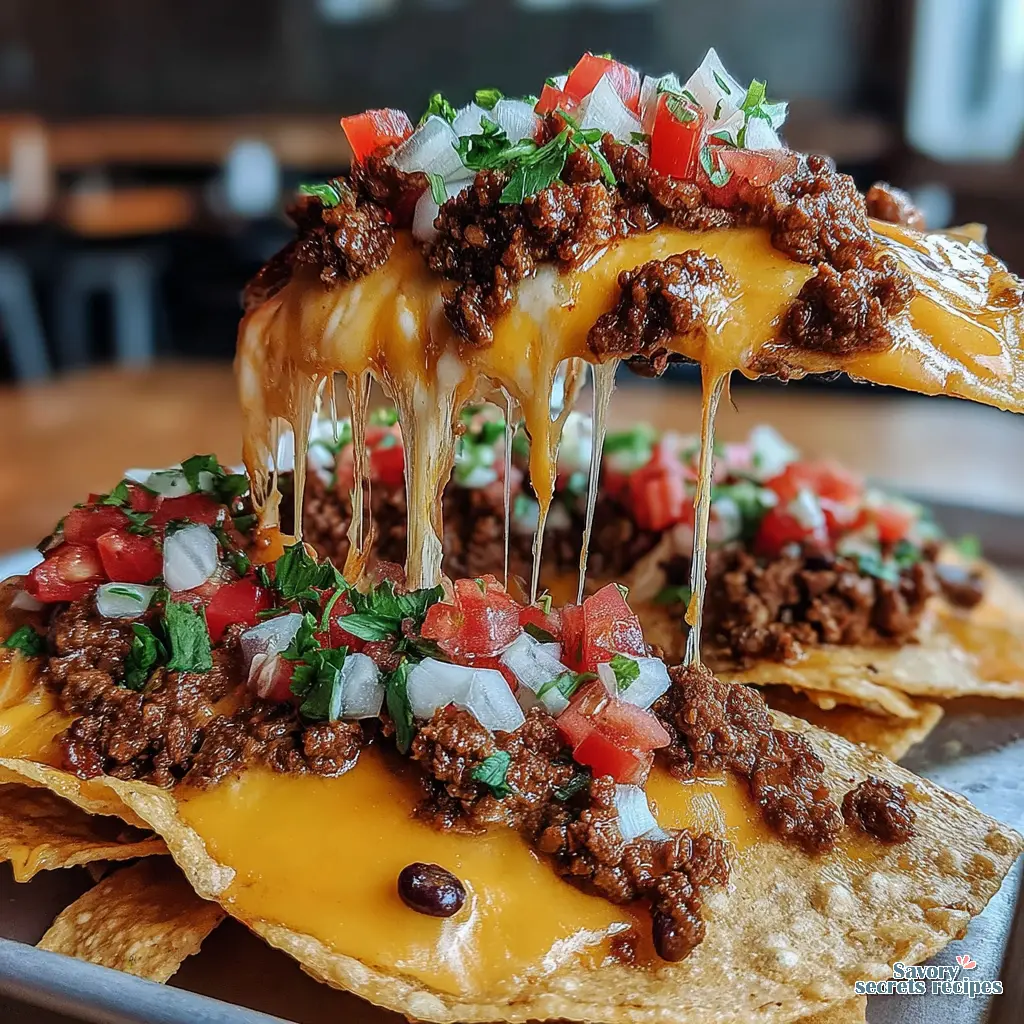 loaded nachos close up