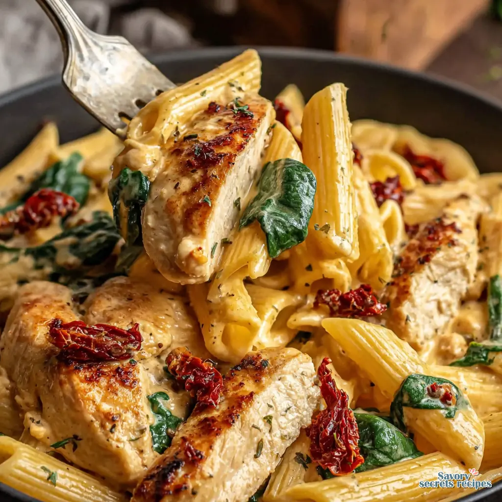 marry me chicken pasta with spinach - variation 4