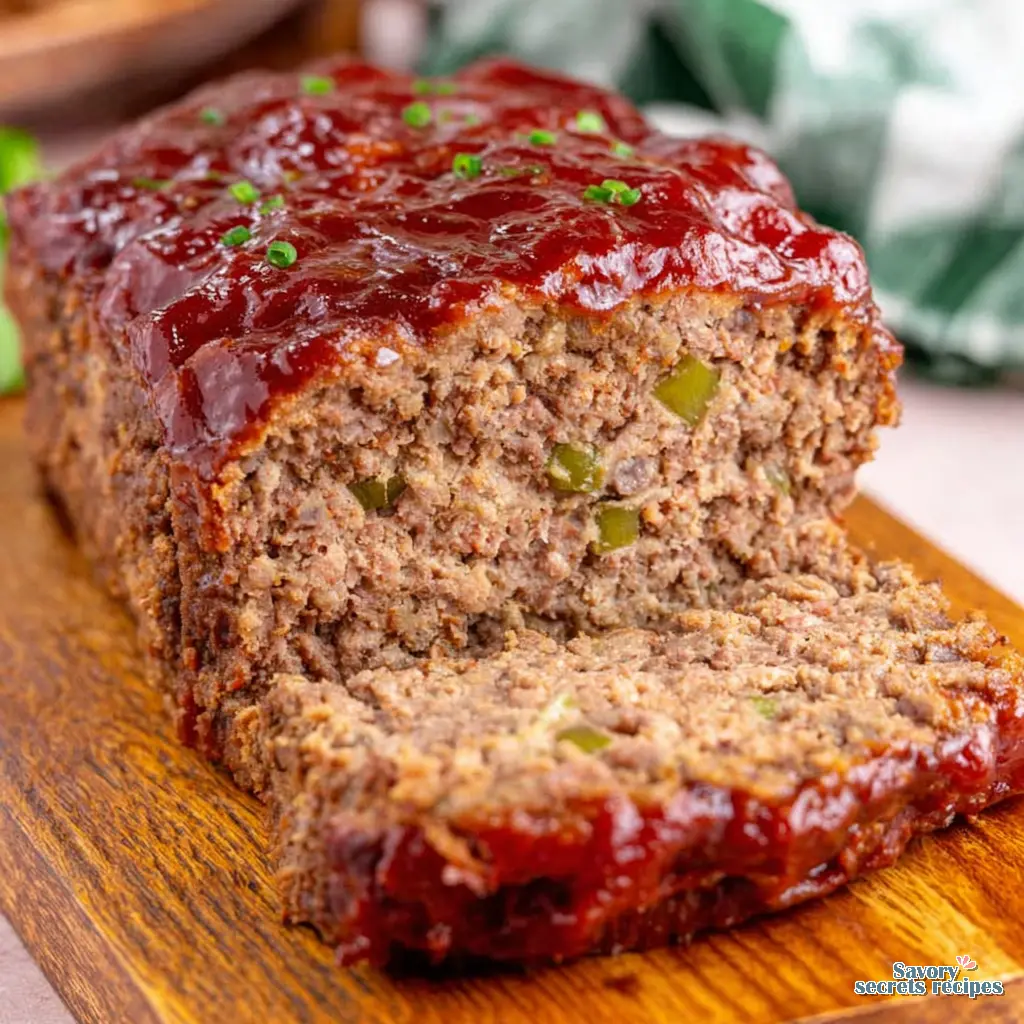 meatloaf recipe with crackers close up