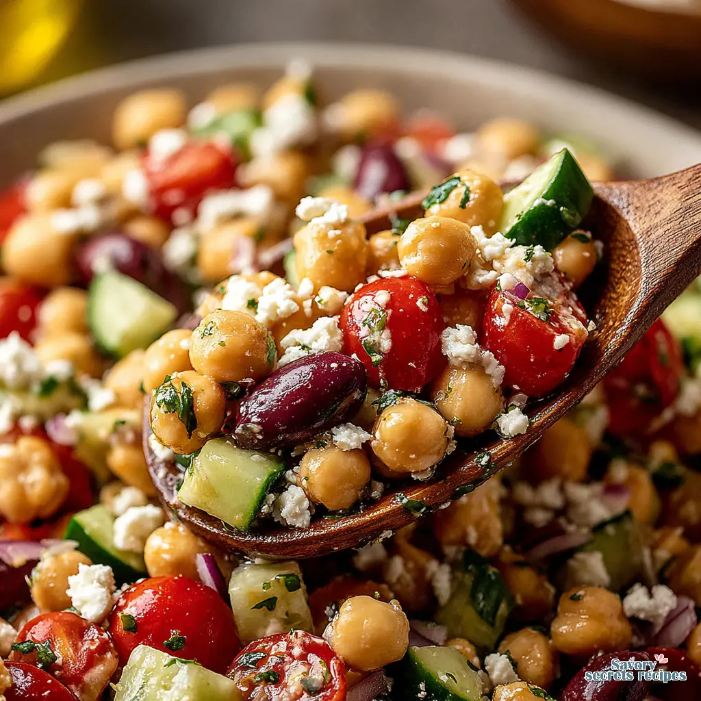 Mediterranean Chickpea Salad final presentation