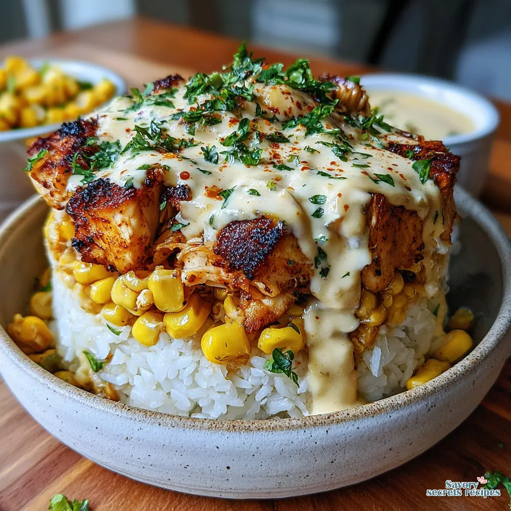 mexican street corn chicken bowl - variation 4